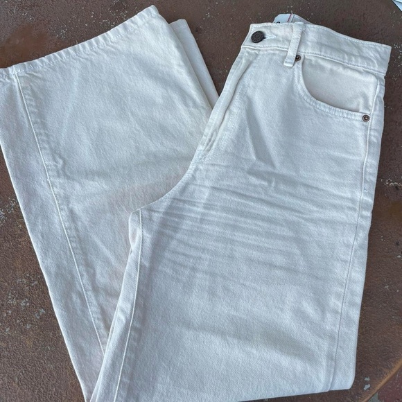 BDG cream high-waisted wide-leg jeans size 27 - Picture 4 of 7